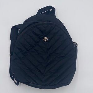 Ivivva Black mini Quilted Backpack with Gold Accent